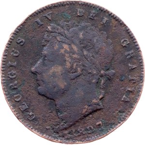 Great Britain, 1/3 Farthing 1827