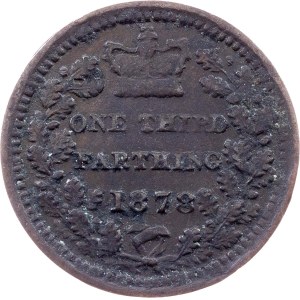 Great Britain, 1/3 Farthing 1878, London