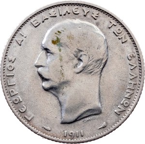 Greece, 2 Drachmai 1911, Paris