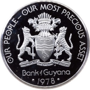 Guyana, 5 Dollars 1978, Wawa