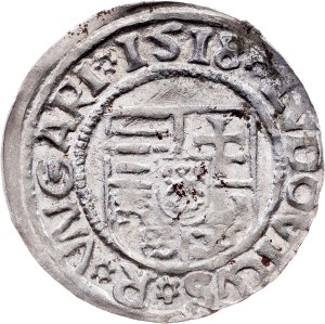 Hungary, Denar 1518, K-G, Kremnitz