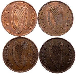 Ireland, 1 Penny 1928, 1935, 1963, 1968