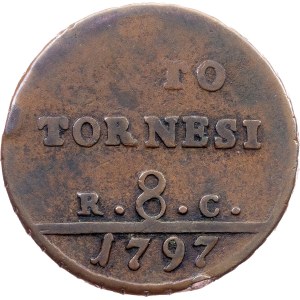 Italy, 8 Tornesi 1797