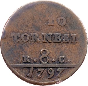 Italy, 8 Tornesi 1797