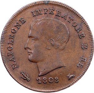Italy, 3 Centesimi 1808, V, Venice
