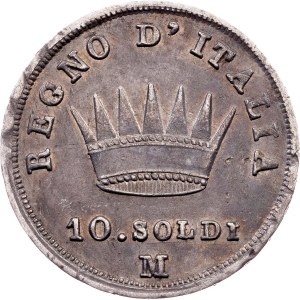 Italy, 10 Soldi 1809, M, Milan