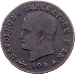 Italy, 1 Centesimo 1809, V, Venice