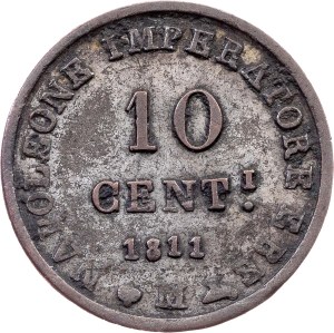 Italy, 10 Centesimi 1811, M, Milan