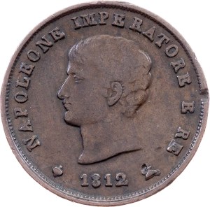 Italy, 3 Centesimi 1812, M, Milan