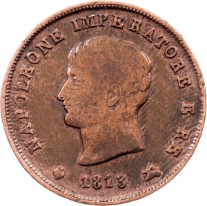 Italy, 3 Centesimi 1813, M, Milan