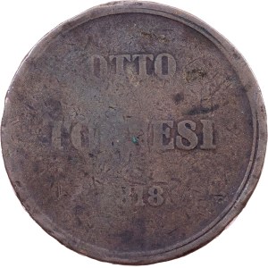 Italy, 8 Tornesi 1818