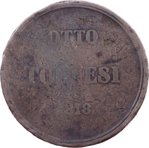 Italy, 8 Tornesi 1818