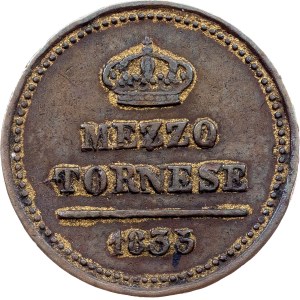 Italy, 1/2 Tornese 1833, Naples