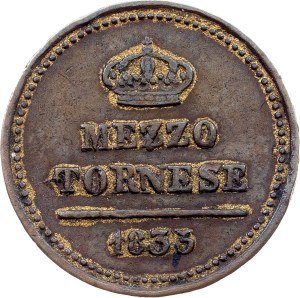 Italy, 1/2 Tornese 1833, Naples