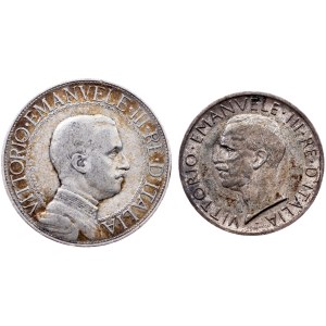 Italy, 2, 5 Lire 1912, 1927, Rome