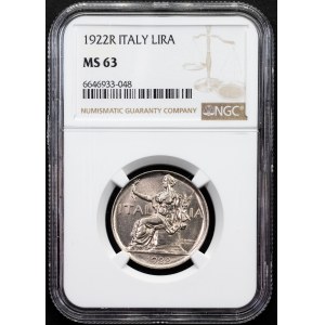 Italy, 1 Lira 1922, R, Rome