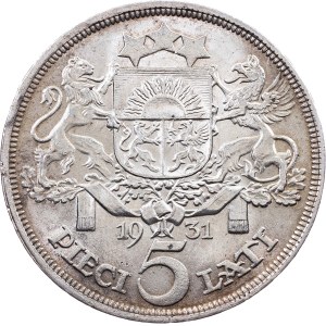 Latvia, 5 Lati 1931, London