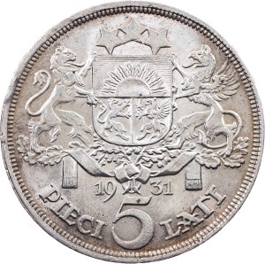 Latvia, 5 Lati 1931, London