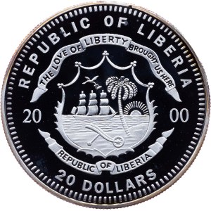 Libéria, 20 dolárov 2000