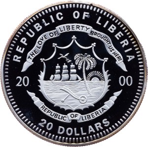 Liberia, 20 Dollars 2000