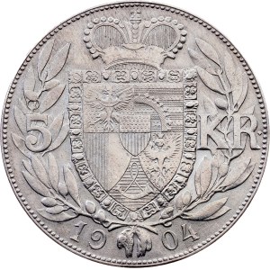 Liechtenstein, 5 Kronen 1904, Vienna