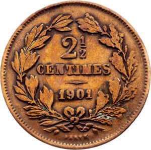 Luxembourg, 2 1/2 Centimes 1901, Brussels