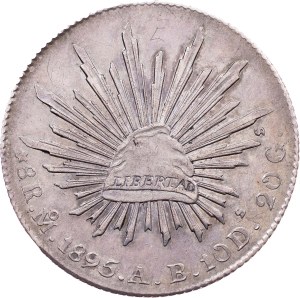 Mexico, 8 Reales 1895, Mo AB