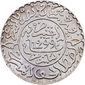 Morocco, 2 1/2 Dirhams AH1299 (1882), Paris