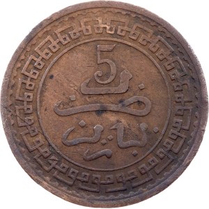 Morocco, 5 Mazunas AH1321 (1903), Paris
