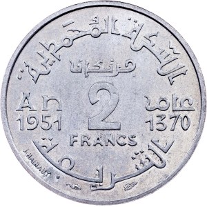 Morocco, 2 Francs 1370 (1951), Paris