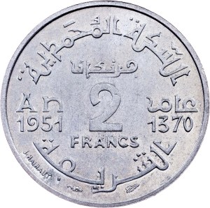 Morocco, 2 Francs 1370 (1951), Paris