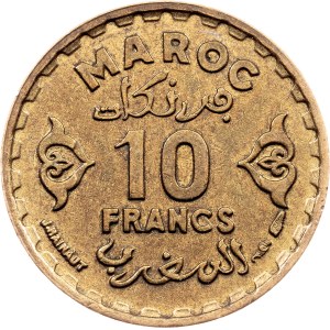 Morocco, 10 Francs 1371 (1952), Paris