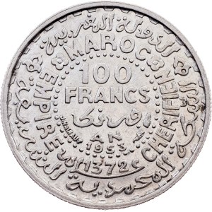 Morocco, 100 Francs 1372 (1953), Paris