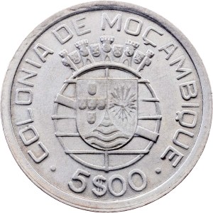 Mozambique, 5 Escudos 1949, Lisbon