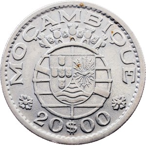 Mozambique, 20 Escudos 1952, Lisbon