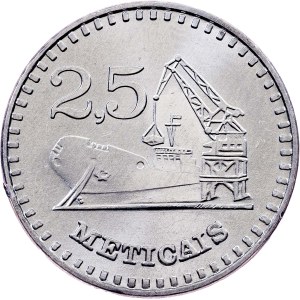 Mozambique, 2,5 Meticais 1986