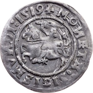Sigismund I. the Old, 1/2 Groschen / Półgrosz 1519, Vilnius