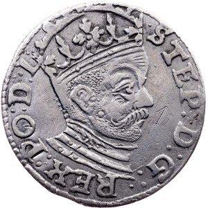 Stephen Báthory, 3 Groszy / Trojak 1585, Riga
