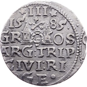 Stephen Báthory, 3 Groszy / Trojak 1585, Riga