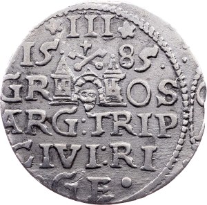 Stephen Báthory, 3 Groszy / Trojak 1585, Riga