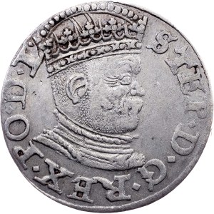 Stephen Báthory, 3 Groszy / Trojak 1586, Riga
