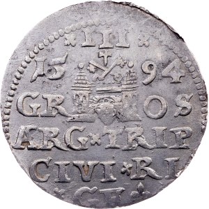 Sigismund III. Vasa, 3 Groszy / Trojak 1594, Riga