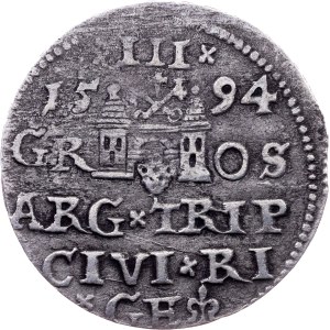 Sigismund III. Vasa, 3 Groszy / Trojak 1594, Riga