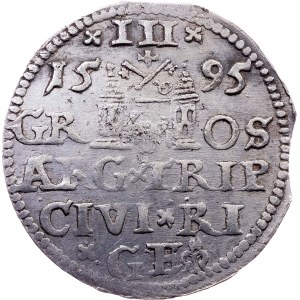 Sigismund III. Vasa, 3 Groszy / Trojak 1595, Riga
