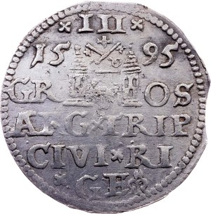 Sigismund III. Vasa, 3 Groszy / Trojak 1595, Riga