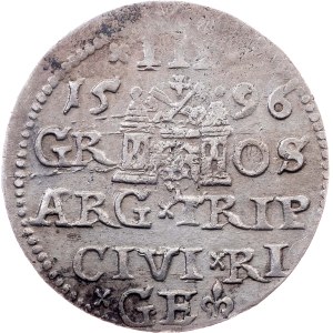 Sigismund III. Vasa, 3 Groszy / Trojak 1596, Riga
