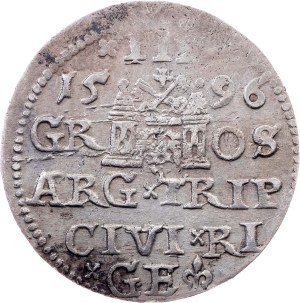 Sigismund III. Vasa, 3 Groszy / Trojak 1596, Riga