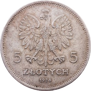Poland, 5 Zlotych 1928, Brussels