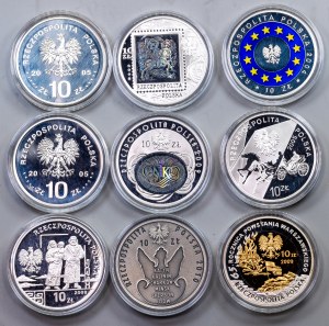 Poland, 10 Zlotych 2004, 2005, 2006, 2008, 2010