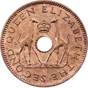 Rhodesia and Nyasaland, 1/2 Penny 1957, London